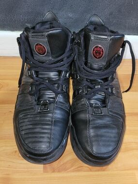 Nike Zoom LeBron III Black/Black- Varsity Crimson, Men's Size 12